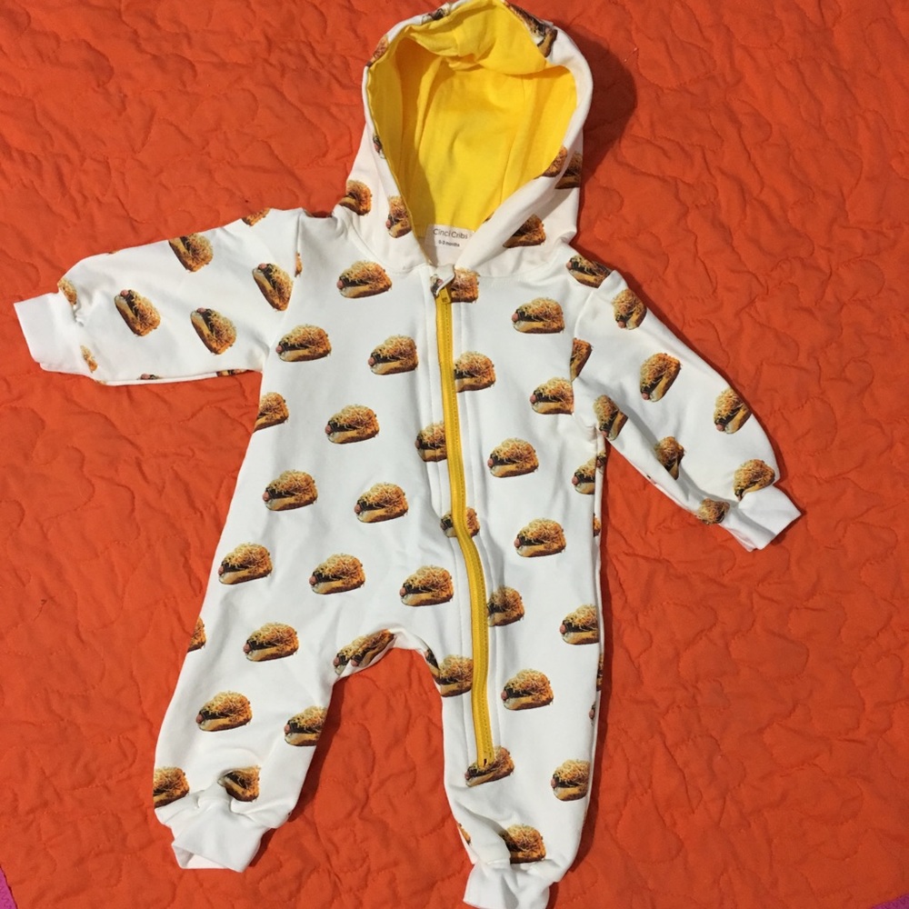 Baby Halloween Chili Cheese Dog Coney Costume 0-3M